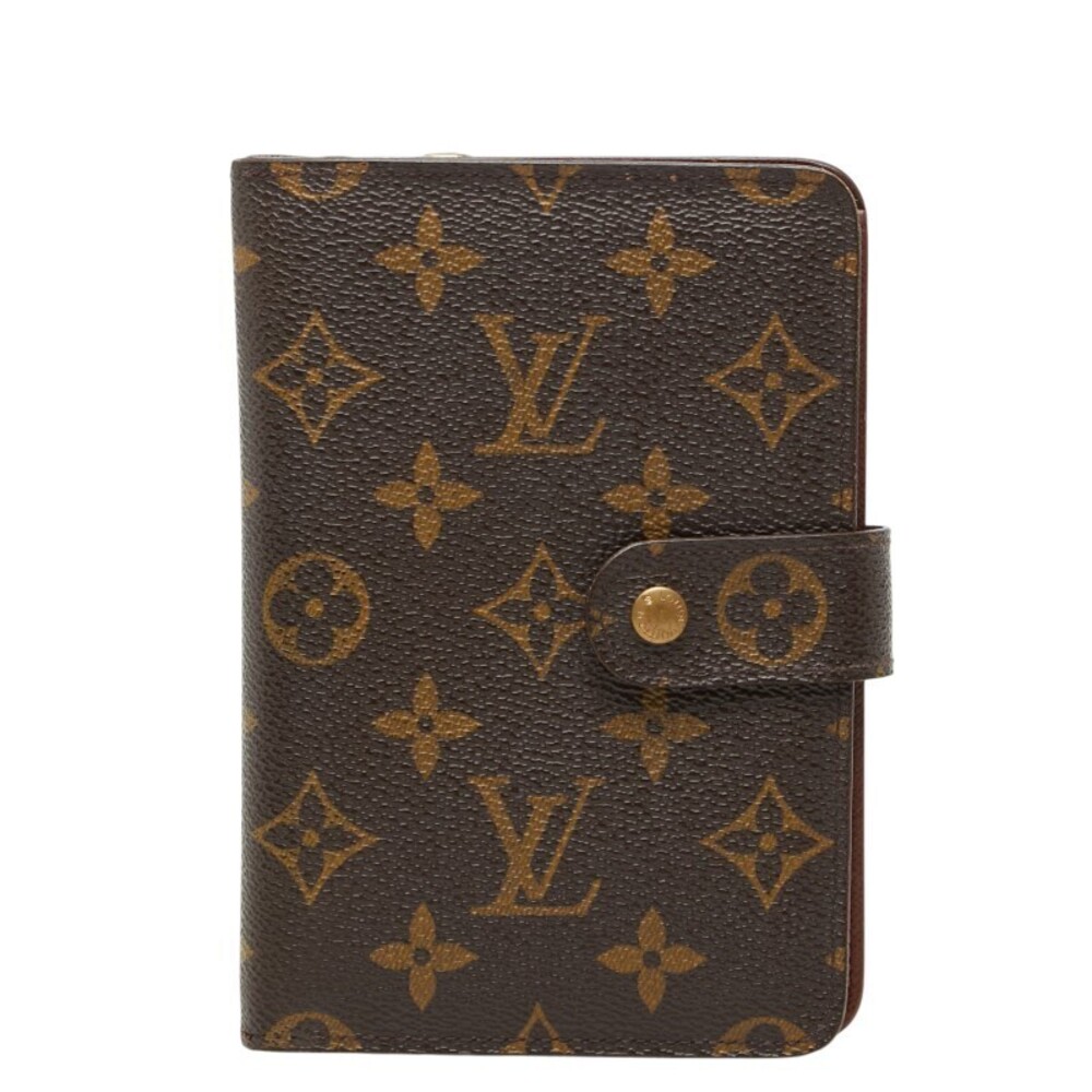 Louis Vuitton Monogram Porte Papier Zip Bifold Wallet Leather Brown